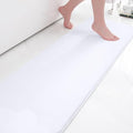 Smiry Memory Foam Bath Mat 59x20, Extra Soft and Absorbent Bathroom Mats, Non Slip Washable Carpet for Floor, Shower and Tub, White