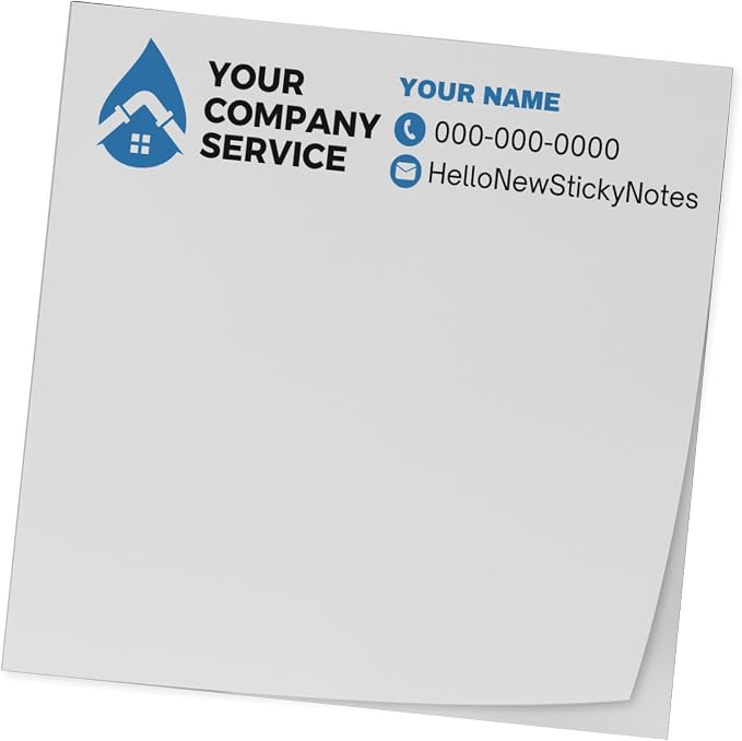 Generic Custom Sticky Notes, Full Color, Pack of 12, 3"" x 3"", 50 Sheets/Pad Post It Note Pads
