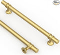 Asidrama 10 Pack 12.6 Inch(320mm) Brushed Gold Kitchen Cabinet Handles, Cabinet Pulls Kitchen Cabinet Hardware Cupboard Handles Drawer Pulls
