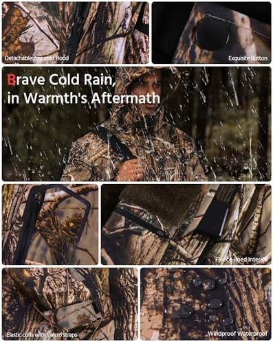 Wulcea Graphene Heated Jacket for Men Fur Lined with Large Capacity Battery Pack