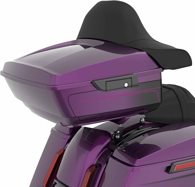 Advanblack 2025 RG Tour Trunk Pack Poison Berry King Tour Trunk Pack+Wrap-Around Backrest Pad Fits For Harley Touring CVO Road King Street Glide Electra Glide Ultra Limited 1997-2025
