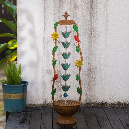40.6" H Outdoor Tiered Water Fountain