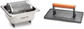Cuisinart CBW-201 Butter Wheel Stainless Steel & CGPR-221 Cast Iron Grill Press (Wood Handle), Weighs 2.1-pounds