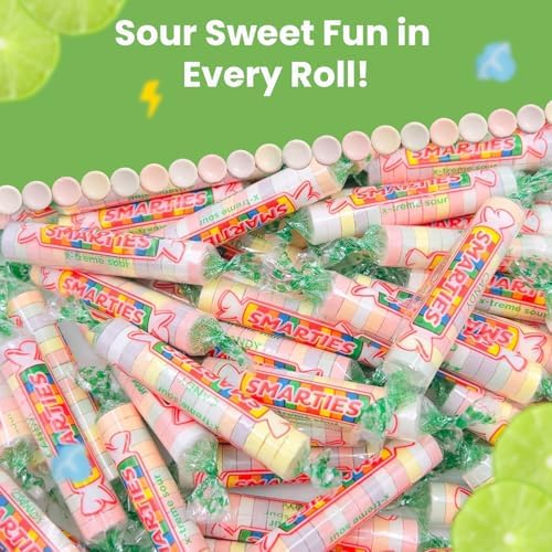 Smarties X-treme Sour Candies - Gluten Free, Peanut Free, Dairy Free Extra Sour Candy - Perfect for Parties, Candy Mixes, & Halloween - Individually Wrapped Bulk Candy - 5 Pound Bag (Pack of 1)