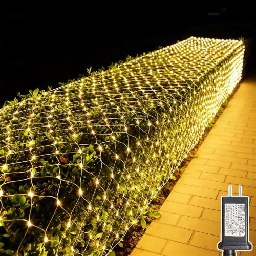 LitHome 34.5FT x 5FT Christmas Net Lights Outdoor Mesh Lights Connectable