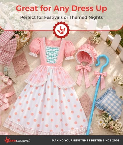 Morph Pastel Shepherdess Women Costume, Halloween Costume for Women