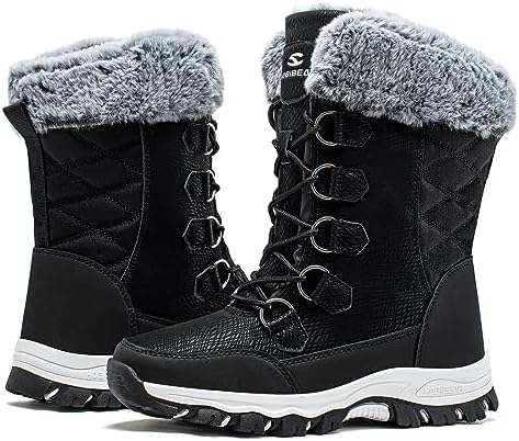 HOBIBEAR Women's Winter Snow Boots Warm Faux Fur