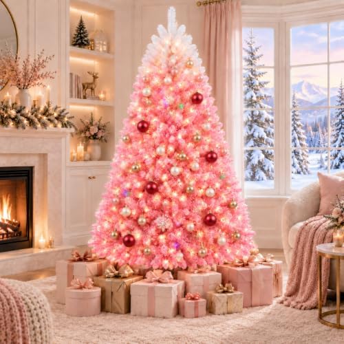 6ft Pre-Lit Artificial Christmas Tree, 210 Lights, 750 Tips