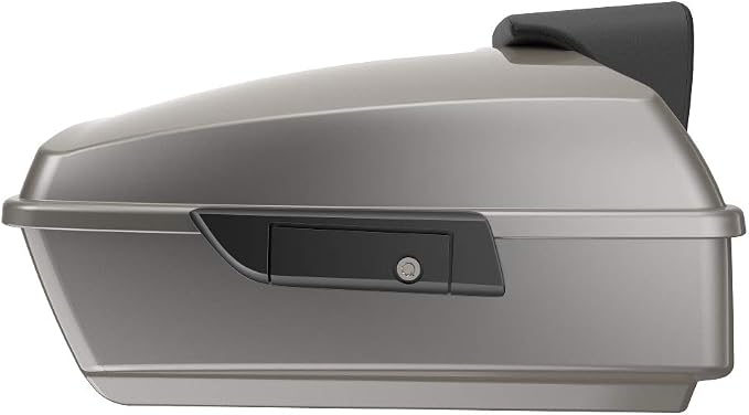 Advanblack Road Glide Tour Trunk Pack Pewter Pearl Chopped Tour Trunk Pack Backrest Pad for '97-'25 Harley Touring Road King Street Glide Electra Glide CVO models