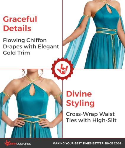 Morph Greek Goddess Costume Women, Toga Dress, Halloween Costume For Women