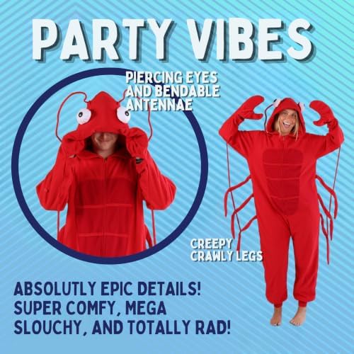 Funziez! Slim Fit Adult Onesie - Animal Costume - Plush Unisex Halloween One Piece Cosplay Suit for Women and Men