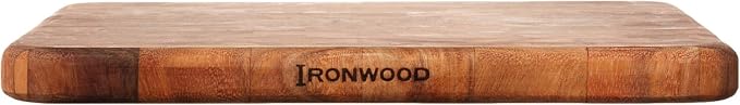 Ironwood Oslo End Grain Square Utility Cutting Board, 12 Inch Square Acacia Wood Cutting Board | Dice, Prep & Serve | Great for Meat & Veggies | Beautiful Acacia Wood | Knife Friendly End Grain Board | Charcuterie Board