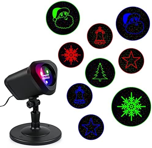 RGB Laser Christmas Lights - Indoor/Outdoor, 3 Colors, Multiple Patterns, Waterproof with Remote - for Holiday Decor