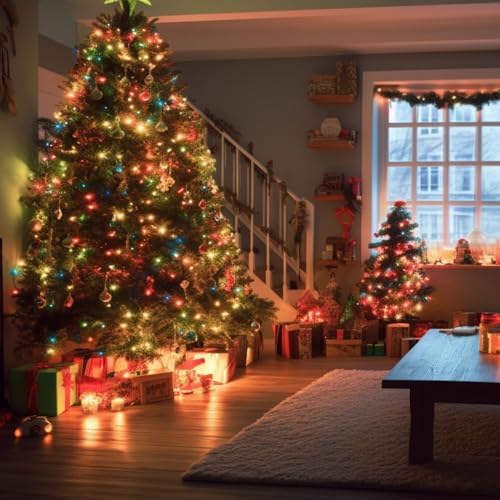 TW SHINE 1000 LED Christmas Lights, 328FT Christmas Tree Lights Outdoor Plug in with 8 Modes, Remote Waterproof Xmas String Lights Indoor Decorations for House Yard Decor, Multi-Colored