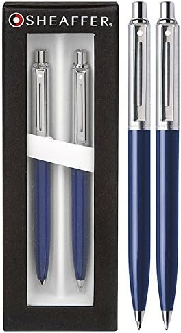 Sheaffer Sentinel Blue Ballpoint Pen & 0.7mm Pencil with Chrome Trim