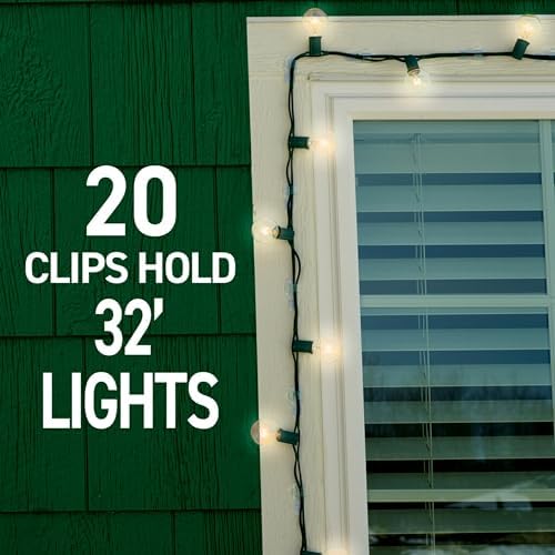 Command Outdoor Light Clips, Clear, 3 Pack, 60 Total with 72 Strips