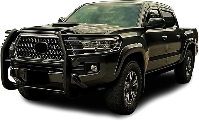Black Horse Grille brush Bumper Guard Modular Black Compatible with 2016-2023 Toyota Tacoma-17A096402MA