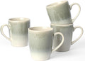 famiware Coffee Mugs Set, 13oz Mug Set of 4, Stoneware Cups for Latte, Hot Tea, Mocha, Cocoa, Cappuccino, Microwave and Dishwasher Safe, Glacier Series, Sage Green
