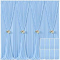 8 Panels Baby Blue Backdrop Curtain for Baby Shower Parties Wrinkle Free Light Blue Curtains Backdrop Drapes Fabric Decoration for Birthday Party Photography 40ft x 10ft