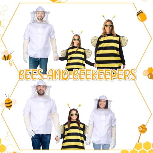 Halloween Couples Costumes Bee Costume Women Beekeeper Suit Adult
