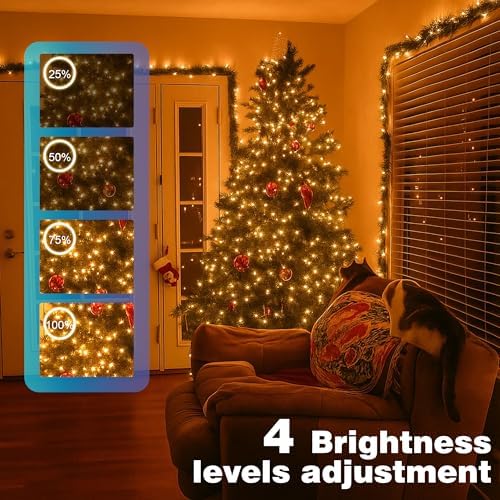 131FT Warm White Christmas Lights, 400 LED Outdoor Xmas String Light