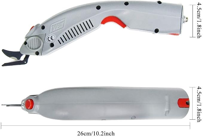 MXBAOHENG Wbt-1 Electric Fabric Scissors Rechargeable Shears Portable Cloth Cutter with a Battery 2 Blades for Carpet/Leather/Rubber/Paperboard