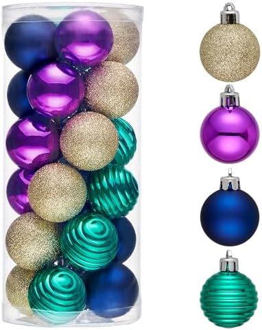 Valery Madelyn Small Christmas Tree Decorations Ball Ornaments 24ct 1.57"