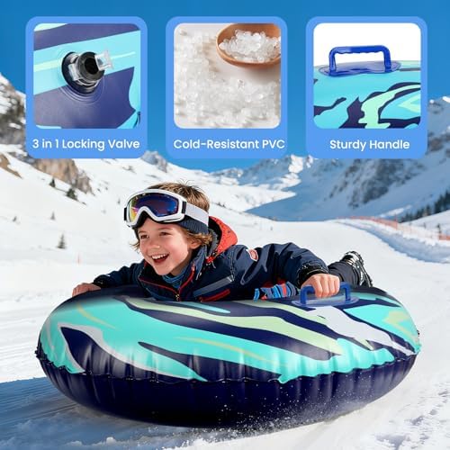 Inflatable Snow Tube Heavy Duty Thickened PVC Winter Sled