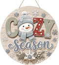 Winter Decorations - 2D Printed Flat Cozy Season Door Sign for Front Door