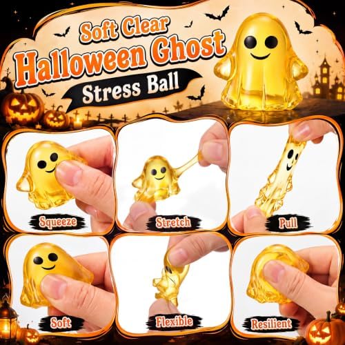 Thenshop 36 Pcs Halloween Ghost Balls 6 Colors Trick or Treat Gift