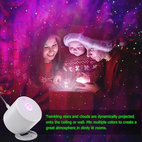 HERHOTER Galaxy Projector,Star Projector with Timer and Remote Control for Adults Bedroom Decoration, Party,Star Night Light (Pack of 2)