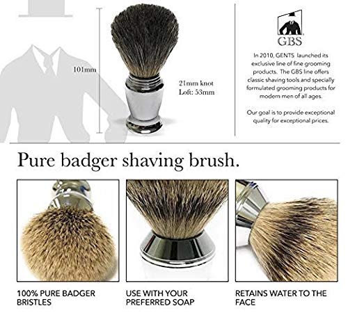 G.B.S Men's Wet Shaving Holiday Kit, Classy Butterfly Non-slip Knurled DE Safety Razor with Case, Omega Cream, Blades, Shaving Brush and Razor Stand