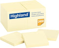 Highland Sticky Notes, 3 x 3 Inches, Yellow, 24 Pack (6549-24)