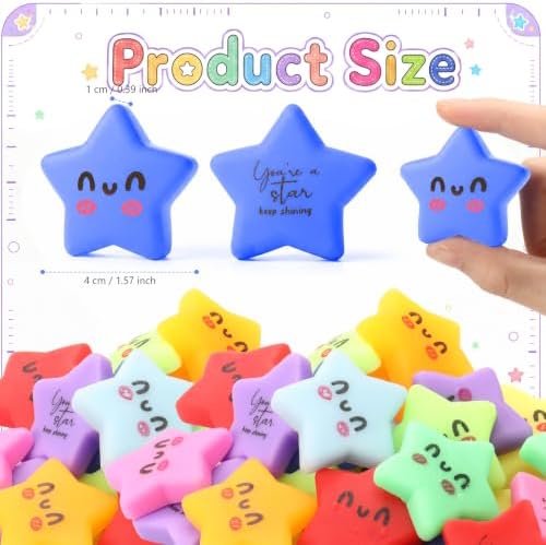 Thenshop 27 Pcs Star Balls Bulk Support Gifts Positive Party Favors