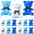 Haull 18 Pcs Winter Snowflake Stuffed Animals Plush Bears Bulk