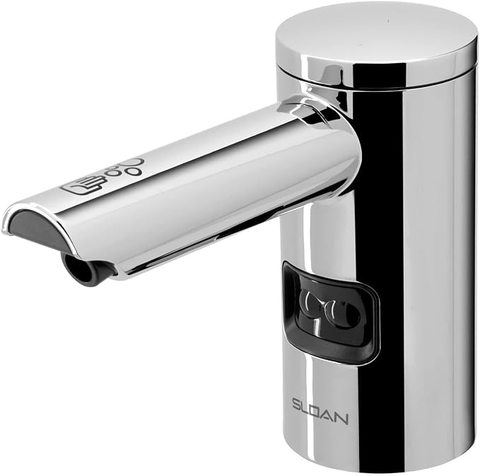 Sloan ESD-2000 Deck-Mounted Foam Soap Dispenser - Infrared Sensor Activated, Polished Chrome Finish, Battery Powered, Modular One-Piece Construction, 3346089