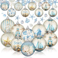 Outus 16pcs Coastal Christmas Ball Ornament for Tree, Ocean Christmas Decor