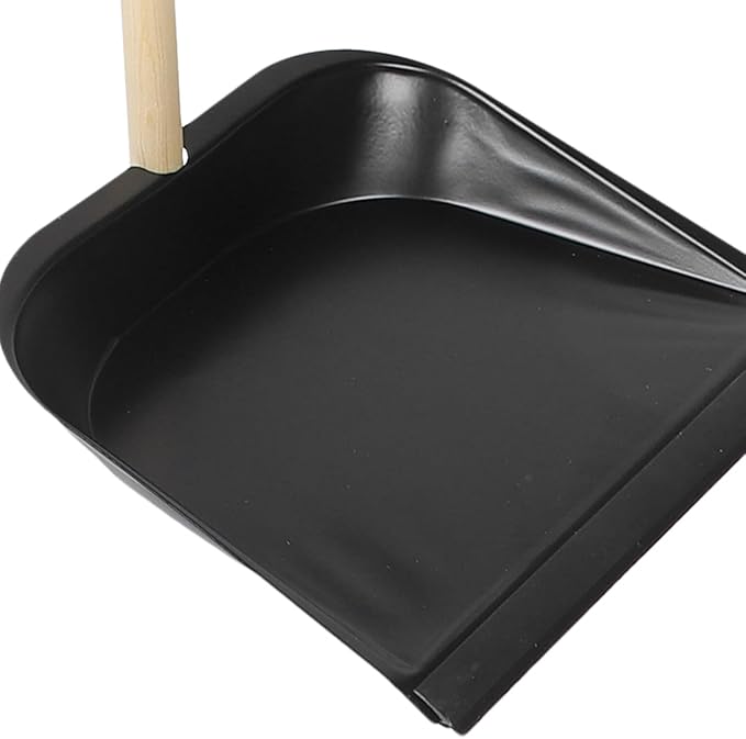 GANAZONO Broom and Dustpan Set Long Handle Household Cleaning Tools Indoor Outdoor Use Lightweight Ergonomic Brush for Home Garage Workshop