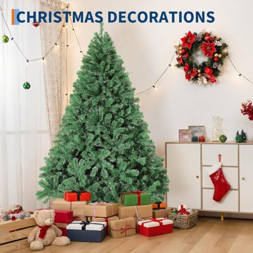 GarveeHome 6ft Prelit Artificial Christmas Tree, Hinged Branches & 800 Tips