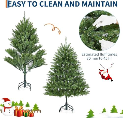 Garvee 6 ft Artificial Christmas Tree Prelit, PVC Xmas Tree