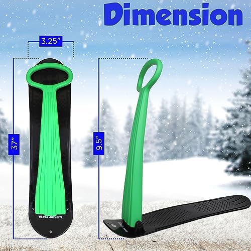Slippery Racer Kids Lightweight Compact Foldable Downhill Outdoor Winter Ski Scooter Snow Sled (2 Pack)
