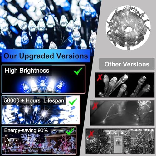 750 LED 240FT Christmas String Lights Outdoor, 12 Pro Modes with Timer