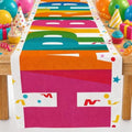Birthday Decorations - Happy Birthday Table Runner | Happy Birthday Decorations for Home Party Kitchen Dining Table Decor - Birthday Party Favors Supplies