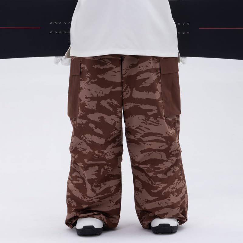 SNOWVERB Loose Fit Snowboard Leopard Ski Snow Baggy Pants for Men and Women
