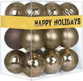 Vintage Copper 3.2" Large Christmas Balls - Christmas Tree Decoration Ornaments Shatterproof Hanging Balls for Birthday Halloween Holiday Wedding Decorations Set of 18pcs