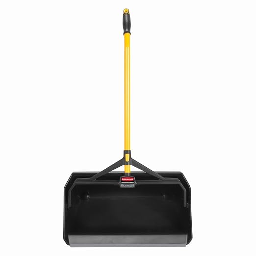 Rubbermaid Commercial Products Maximizer Heavy Duty Upright Debris/Dust Pan, Yellow, for Indoor/Outdoor Debris Collection
