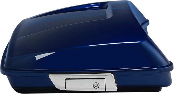 5.5" Razor Motorcycle Trunk W/Latch Key Fit For Harley 2014-2025 Touring CVO Road King Street Glide Electra Glide Ultra Limited Pack Superior Blue