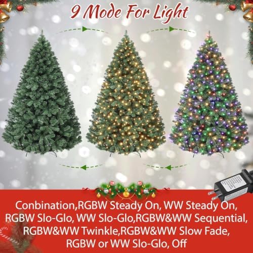 GarveeHome 7.5ft Prelit Artificial Christmas Tree with 300 Multi Lights