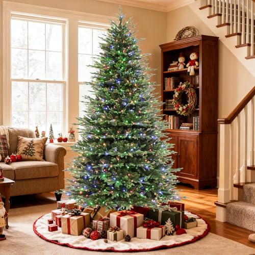 Hykolity 7.5 ft Prelit Christmas Tree with 450 Multicolor LEDs