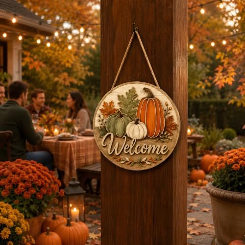 Fall Decor - Fall Welcome Sign for Front Door | Thanksgiving Decorations